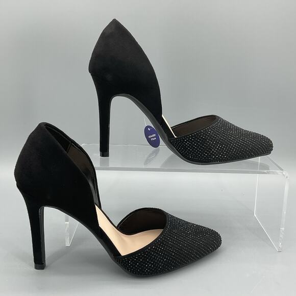 NEW Apt 9 Women’s Oslynn Studded Pointed D’Orsay Pumps Black Size 6 - Picture 1 of 10